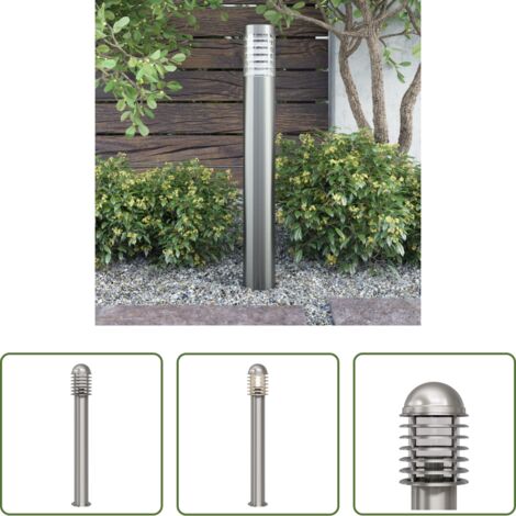 vidaXL Lampada in acciaio inossidabile -  Lampione da Giardino in Acciaio Inossidabile