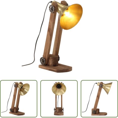 vidaXL Lampada in ferro -  Lampada a Scrivania 25 W Ottone Anticato 23x13x52 cm E27
