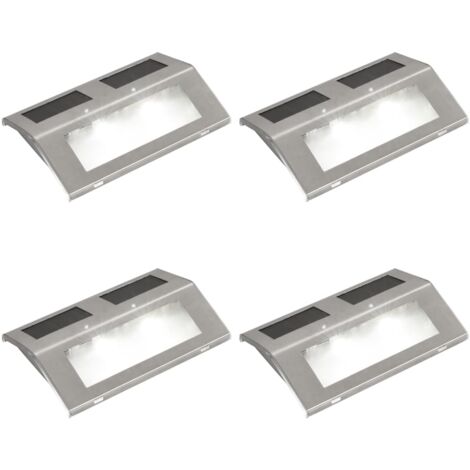 vidaXL Lampada solare per scale 4 x