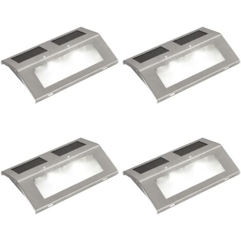 vidaXL Lampada solare per scale 4 x