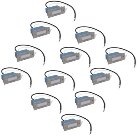 vidaXL Lampade da Incasso a LED 12 pz per Scale 44x111x56 mm