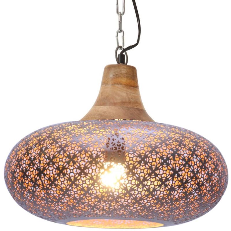 

Vidaxl - Lámpara colgante industrial hierro cobre y madera 40 cm E27 - Marrón