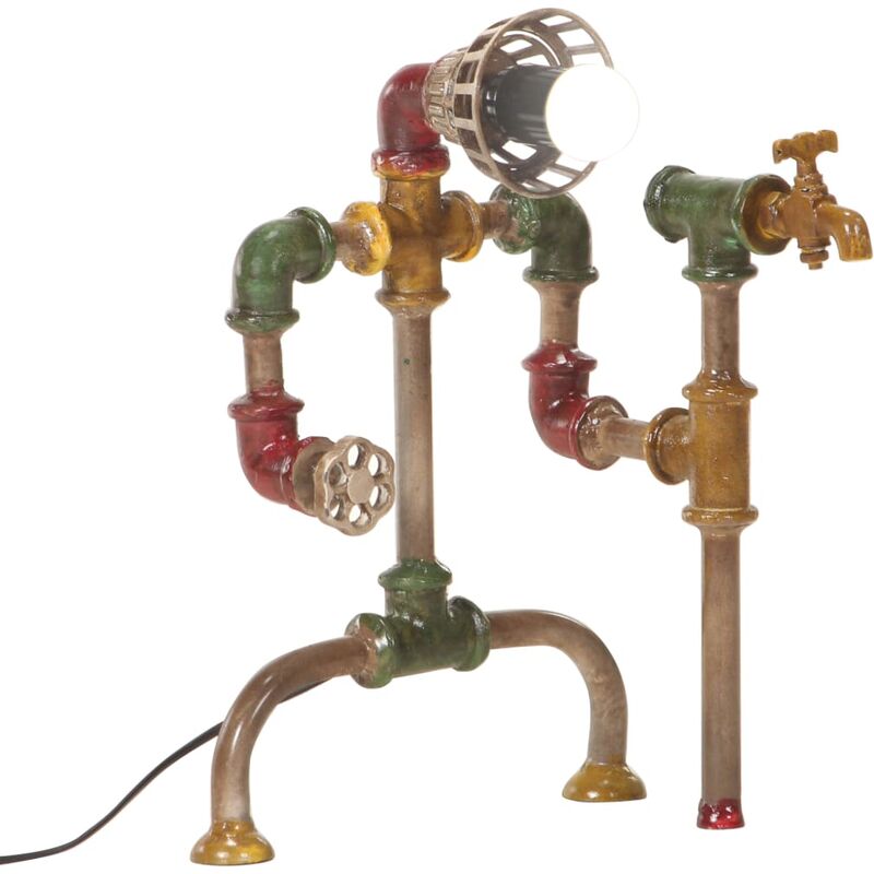 

Lámpara de pie industrial diseño de tubería de agua hierro - Multicolor - Vidaxl