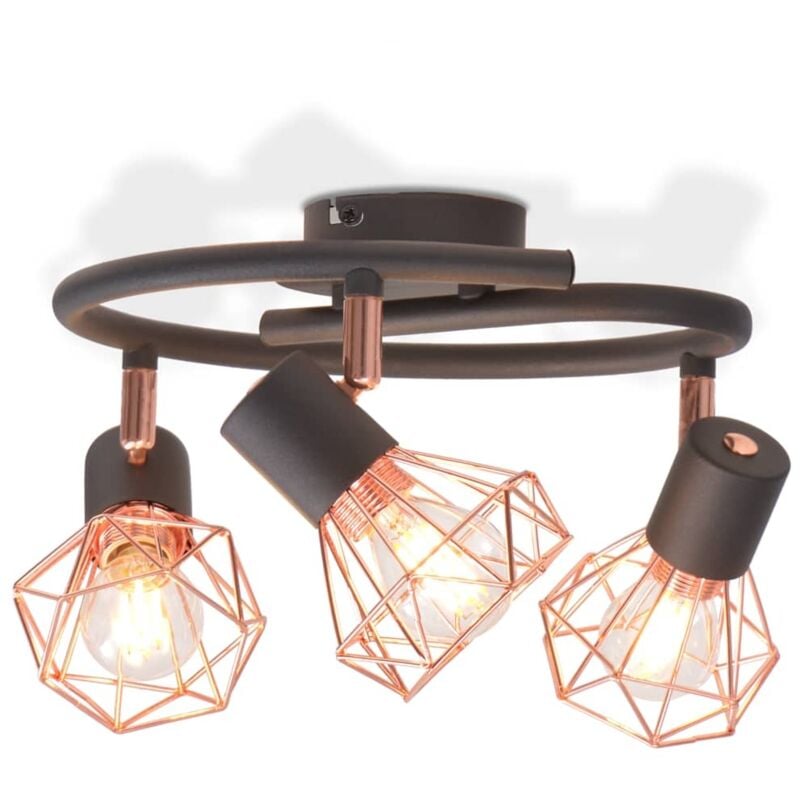 

vidaXL Lámpara de techo con 3 bombillas de filamento LED 12 W - Multicolor
