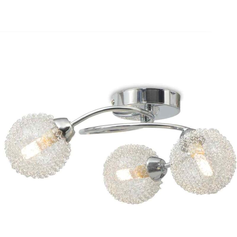

vidaXL Lámpara de techo con 3 bombillas LED G9 120 W - Blanco