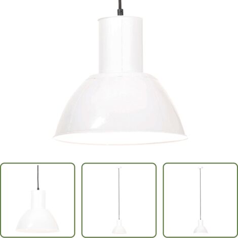 vidaXL Lámpara de techo -  Lámpara colgante redonda 25 W blanca 28,5 cm E27