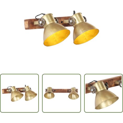vidaXL Lámpara de techo -  Lámpara de pared industrial latón 45x25 cm E27