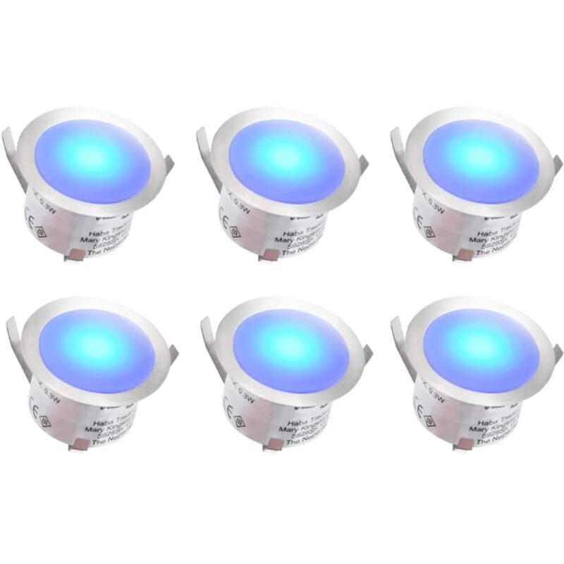 

vidaXL Lámparas LED de Suelo 6 Unidades Azul - Negro