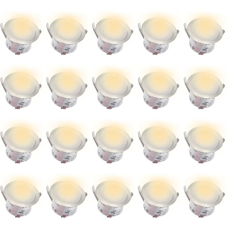 

vidaXL Lámparas LED de Suelo 20 Unidades Blanco Cálido - Blanco