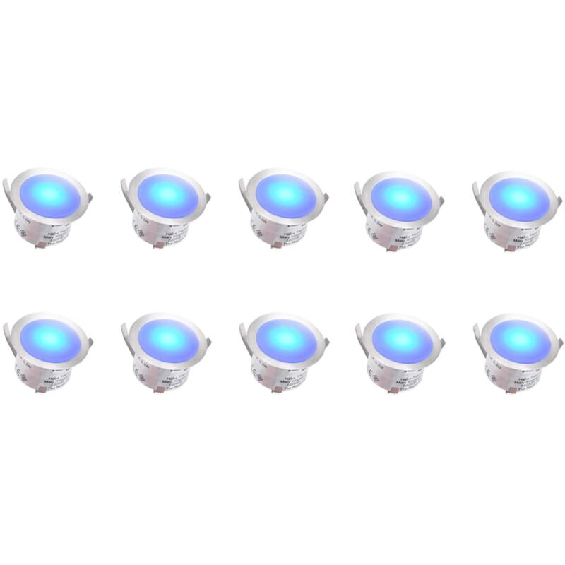 

vidaXL Lámparas LED de Suelo 10 Unidades Azul - Azul