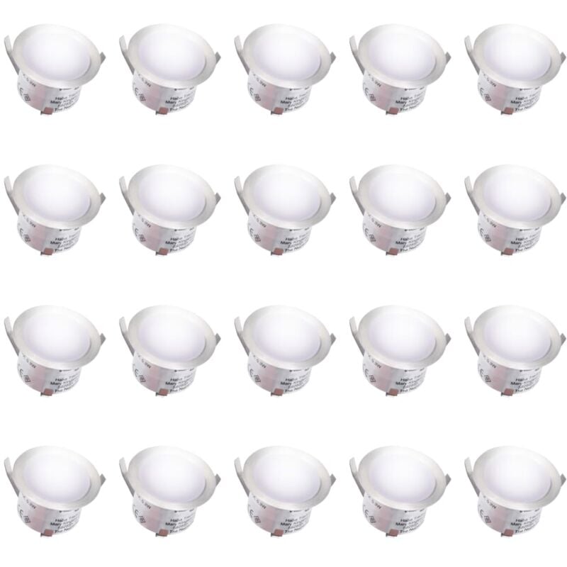 

vidaXL Lámparas LED de Suelo 20 Unidades Blanco Frio - Blanco