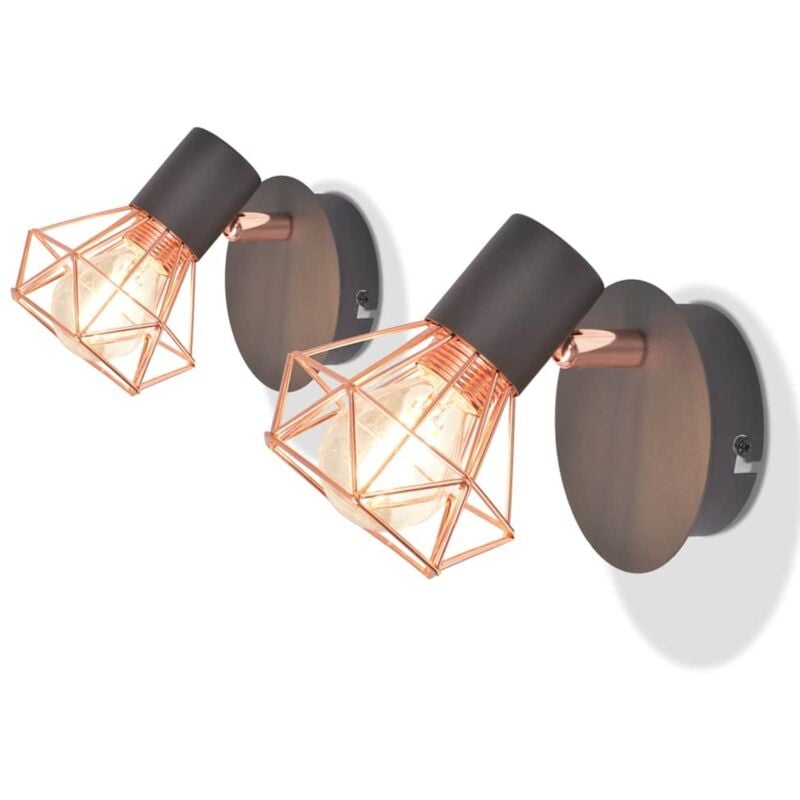Lampe murale avec 2 ampoules led à incandescence 2 pcs 8 w Vidaxl