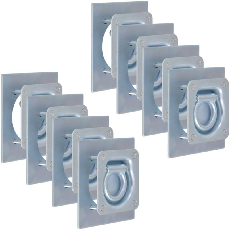 Lashing Rings for Trailer 8 pcs Galvanised Steel 2000 kg vidaXL