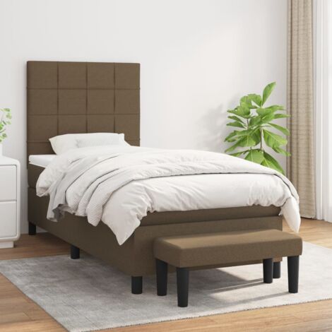 vidaXL Lattenrahmen mit Matratze Dunkelbraun 100x200 cm