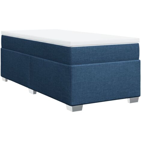 vidaXL Lattenrost mit Matratze Blau 90x200 cm Stoff
