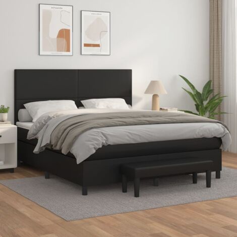 vidaXL Lattenrost mit Matratze Schwarz 160x200 cm