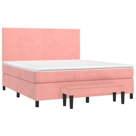 vidaXL Lattenrost mit Rose Matratze 180x200 cm Samt