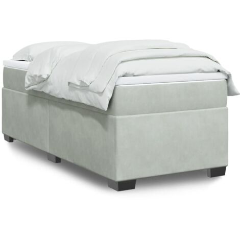 vidaXL Lattenrost und Matratze Grau 80x200 cm Velvet
