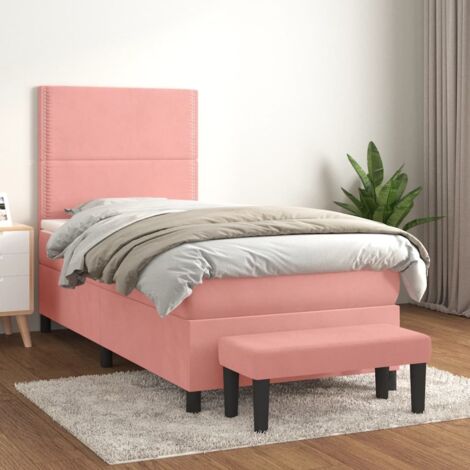 vidaXL Lattenrost und Matratze Rose 80x200 cm Velours