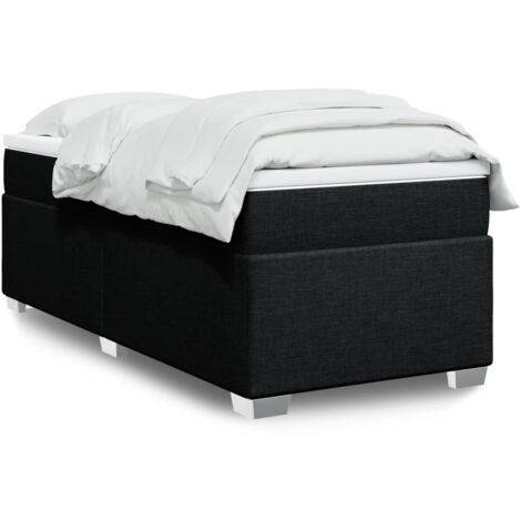 vidaXL Lattenrost und Matratze Schwarz 80x200 cm Stoff