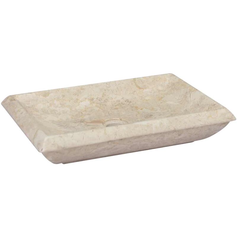 

Lavabo crema mármol 50x35x10 cm - Crema - Vidaxl