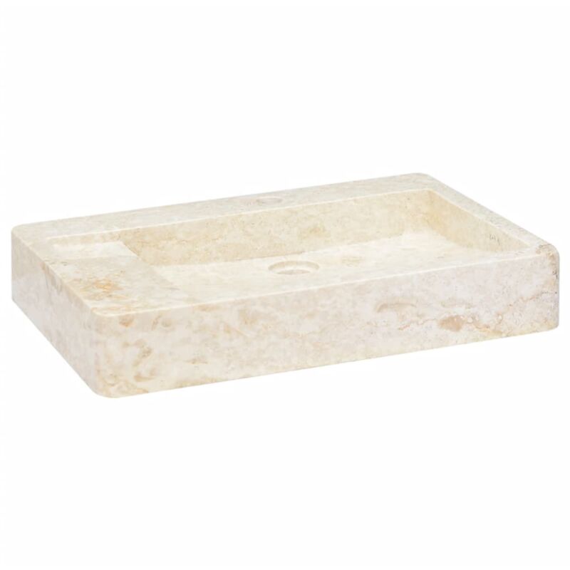 

Lavabo crema mármol 58x39x10 cm - Crema - Vidaxl
