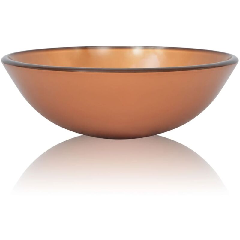 

Lavabo de vidrio templado 42 cm marrón - Marrón - Vidaxl