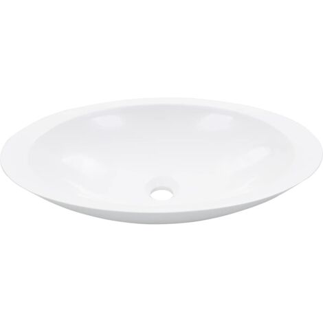 vidaXL Lavandino 59,3x35,1x10,7 cm Blocco in Marmo/Minerale Bianco