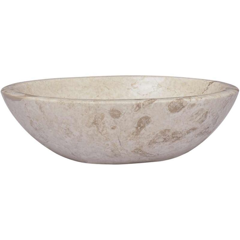 Lavandino Crema 53x40x15 Cm In Marmo Vidaxl