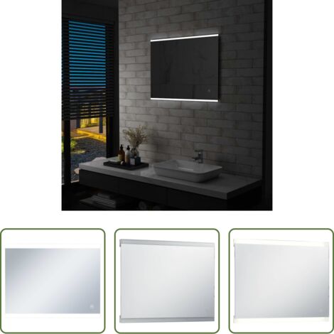 vidaXL LED-Badspiegel -  LED-Badspiegel mit Berührungssensor 80x60 cm