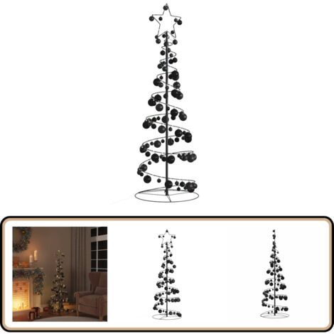 vidaXL LED Weihnachtsbaum mit Kugeln 100 LEDs Warmweiß 150 cm