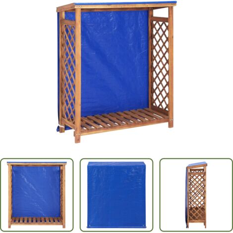 vidaXL Legna da ardere -  Rimessa per Legna da Ardere 105x38x115 cm in Massello di Acacia