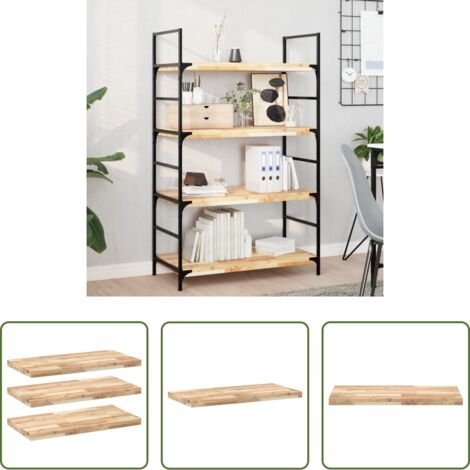 vidaXL Legno acacia -  Mensole da Parete 3 pz 100x40x4 cm Legno Acacia Non Trattato