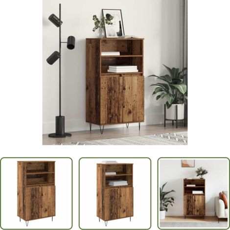 vidaXL Legno -  Credenza Marrone 60 x 36 x 110 cm Legno multistrato