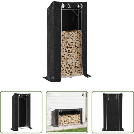 vidaXL Legno da ardere -  Rastrelliera per Legna con Copertura Antipioggia 100x40x200 cm