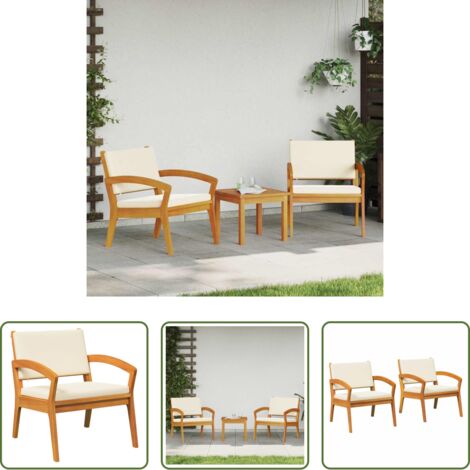 vidaXL Legno di acacia -  Sedia da Giardino 2 pcs Olio Naturale Legno di Acacia Massello