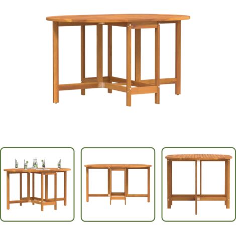 vidaXL Legno di acacia -  Tavolo da Giardino Marrone 110 x 60 x 72 cm