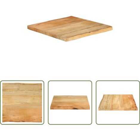 vidaXL Legno di mango -  Piano Tavolo 40x40x2,5 cm Bordi Vivi in Legno Massello di Mango