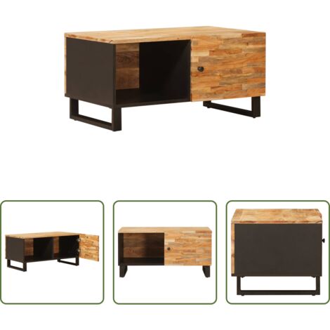 vidaXL Legno di mango -  Tavolino da salotto Marrone 80 x 50 x 40 cm