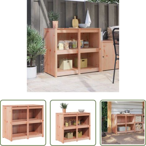 vidaXL Legno massello -  Mobile da cucina Rovere Marrone 106 x 55 x 92 cm Pino massello