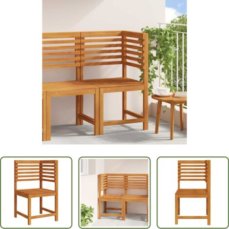 vidaXL Legno massello -  Sedia da Giardino Marrone 50 x 50 x 91cm