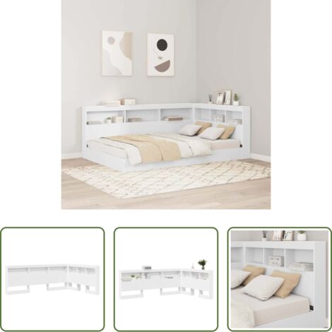 vidaXL Legno multistrato -  Testata contenitore Bianco 120 cm Legno multistrato