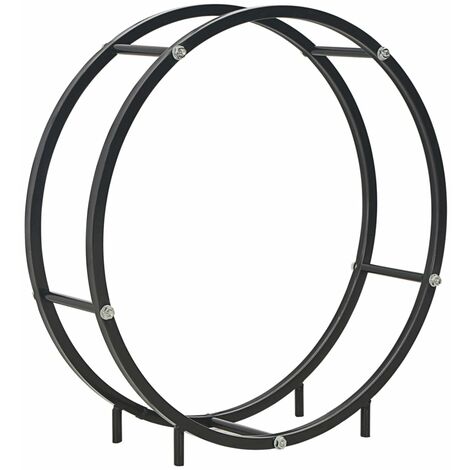 RICEEL vidaXL Leñero de acero negro 70x20x70 cm