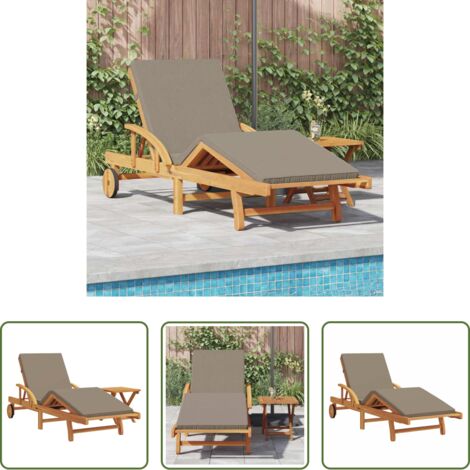 vidaXL Lettino da terrazza -  Lettino da sole 2 pcs Talpa 200 x 67 x 84 cm