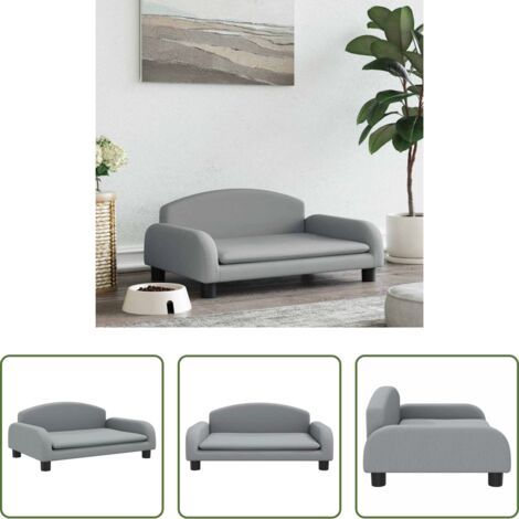 vidaXL Lettino in tessuto -  Lettino per Cani Grigio Chiaro 70x45x30 cm in Tessuto