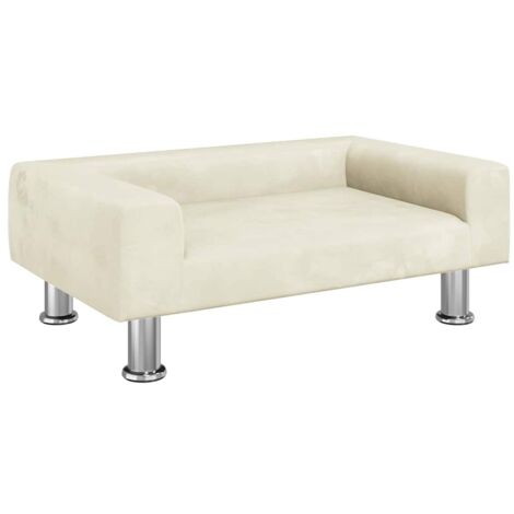 vidaXL Lettino per Cani Crema 70x45x26,5 cm in Velluto