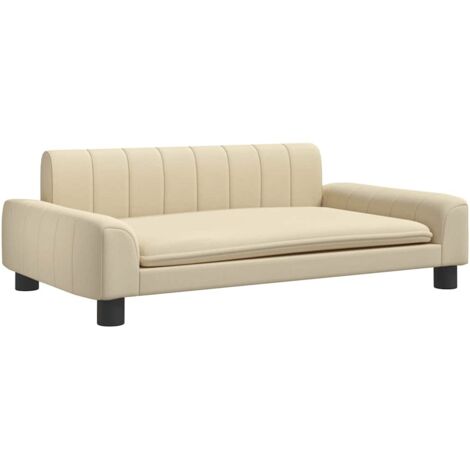 vidaXL Lettino per Cani Crema 90x53x30 cm in Similpelle