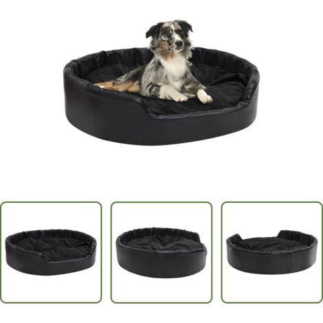 vidaXL Lettino per gatti -  Lettino per Cani Nero 99x89x21 cm in Peluche e Similpelle