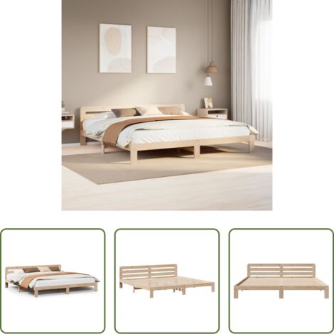 vidaXL Letto a doghe -  Letto senza Materasso 200x200 cm in Legno Massello di Pino