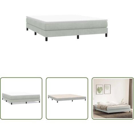 vidaXL Letto a molle -  Giroletto a Molle senza Materasso 180x210cm Velluto